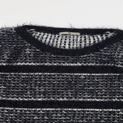Tu Womens Blue Striped  Pullover Jumper Size 16
