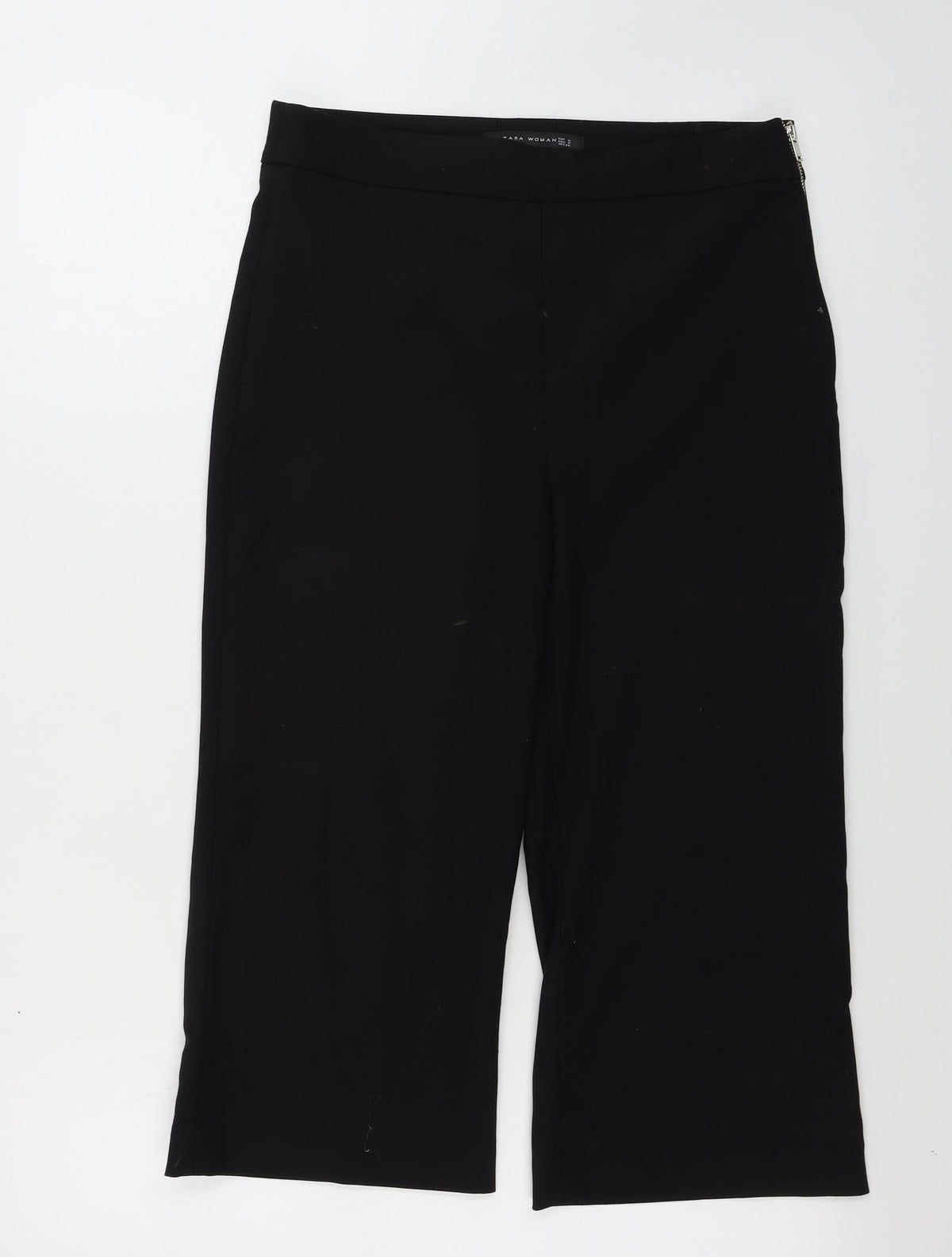 Zara Womens Black   Cropped Trousers Size S