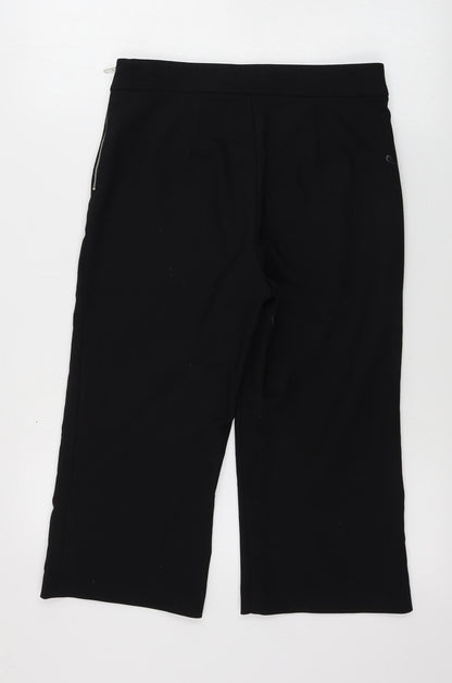 Zara Womens Black   Cropped Trousers Size S