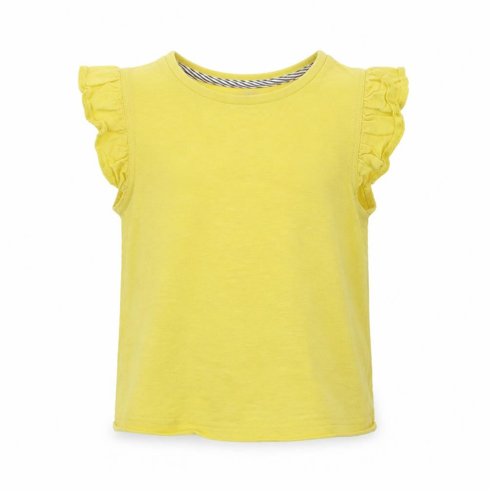 Marks & Spencer  Girls Yellow   Basic T-Shirt Size 6-7 Years