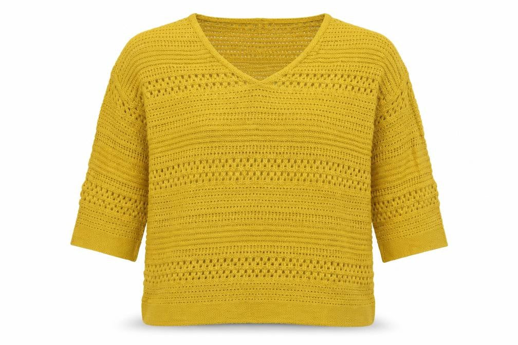 Papaya Womens Yellow   Pullover Jumper Size M