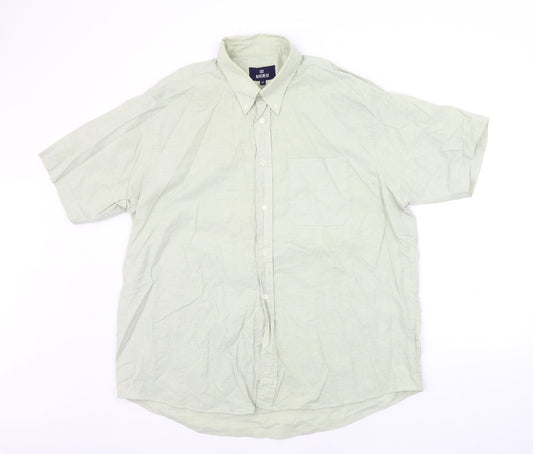 EA Menswear Mens Green    Button-Up Size XL