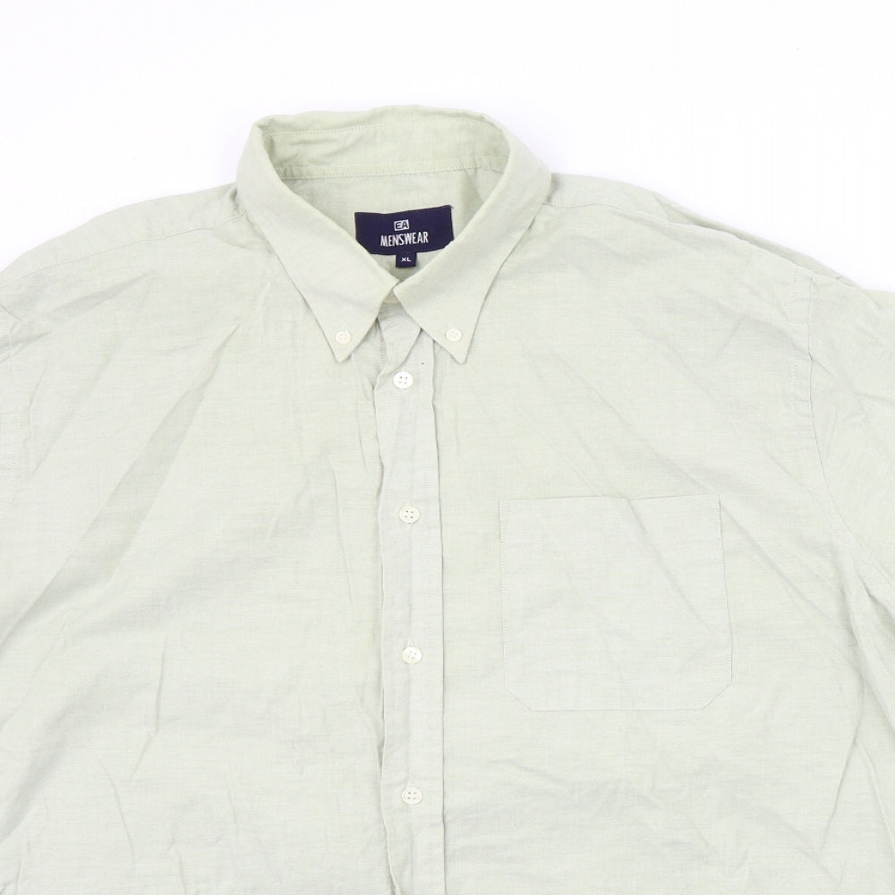 EA Menswear Mens Green    Button-Up Size XL