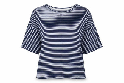 Atmosphere Womens Blue Striped  Basic T-Shirt Size 10