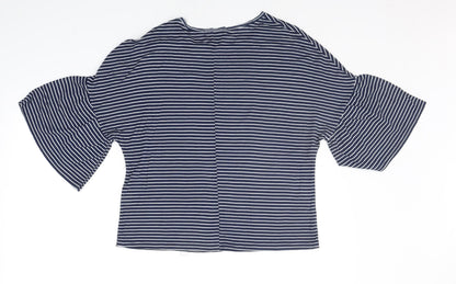 Atmosphere Womens Blue Striped  Basic T-Shirt Size 10