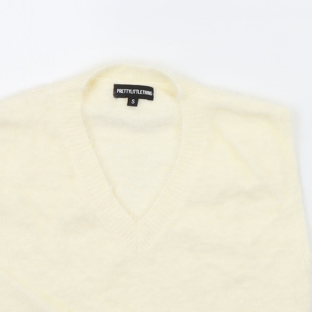 PRETTYLITTLETHING Womens Beige   Pullover Jumper Size S