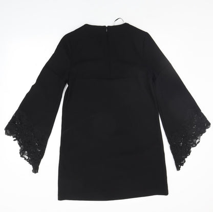 Zara Womens Black Houndstooth  A-Line  Size XS