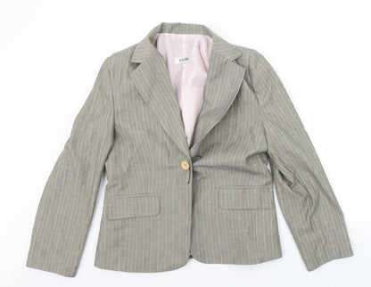 vitriline Womens Grey Striped  Jacket Blazer Size S