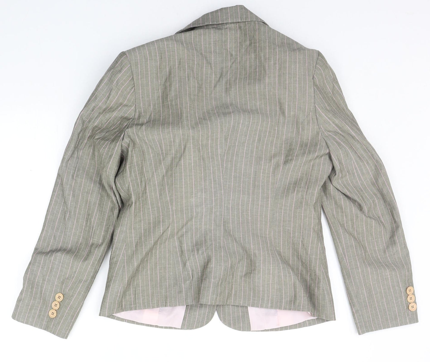 vitriline Womens Grey Striped  Jacket Blazer Size S