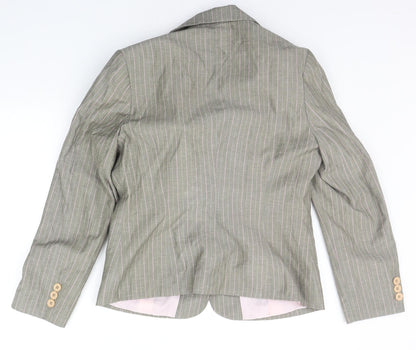 vitriline Womens Grey Striped  Jacket Blazer Size S