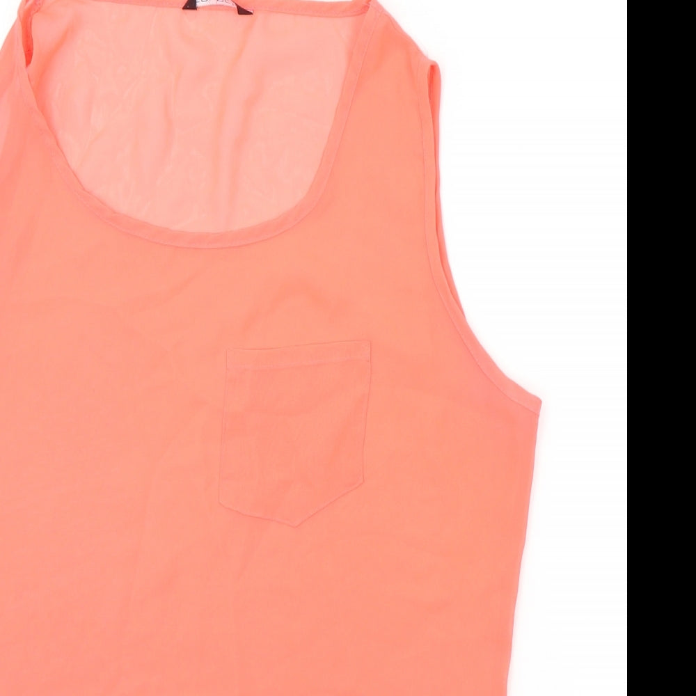 Select Womens Orange   Basic Tank Size 12