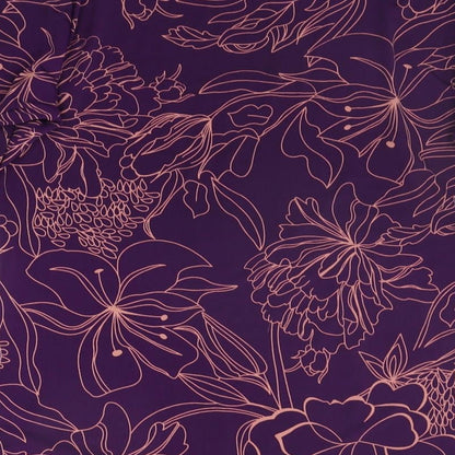 MR MAX  Womens Purple Floral  Basic Blouse Size M