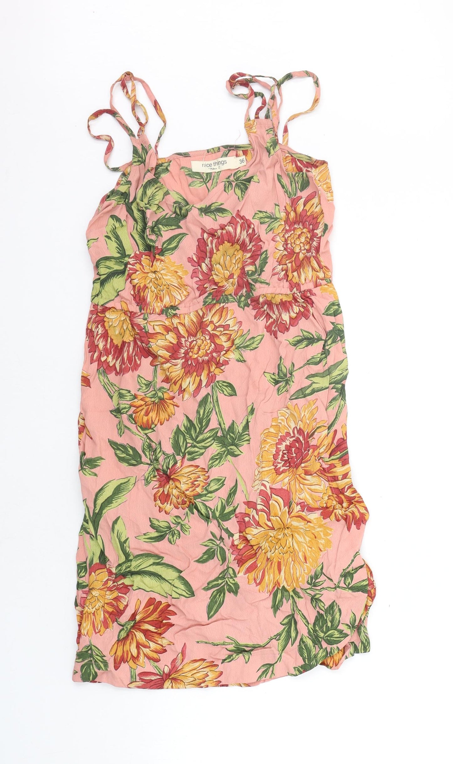nice things Womens Pink Floral  A-Line  Size 8