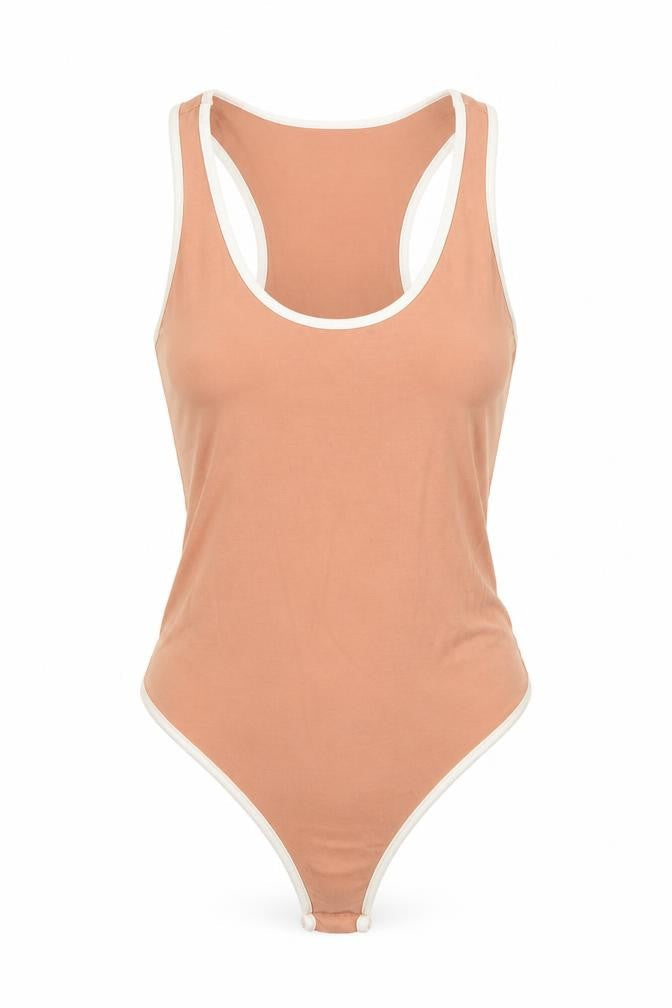 PRETTYLITTLETHING Womens Orange   Bodysuit One-Piece Size S