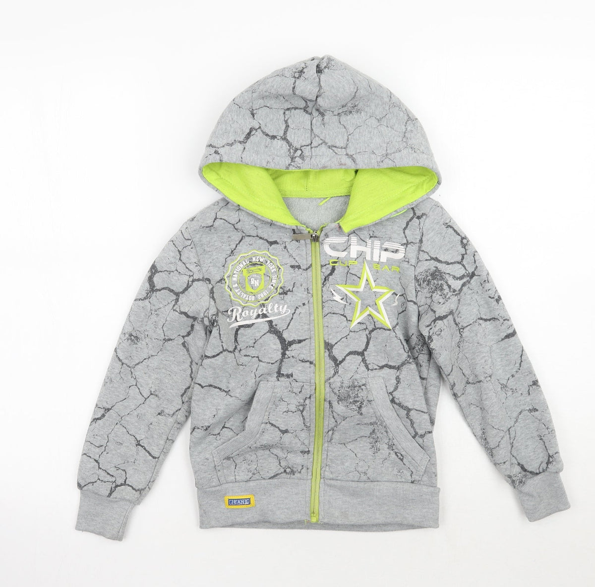Chika chika Girls Grey Geometric  Jacket Coat Size 6 Years