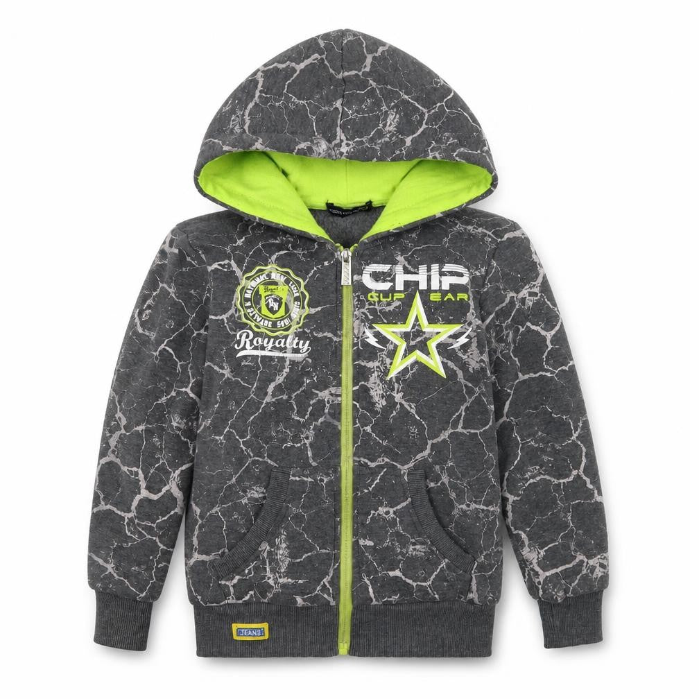 Chika chika Boys Grey Geometric  Jacket Coat Size 8 Years