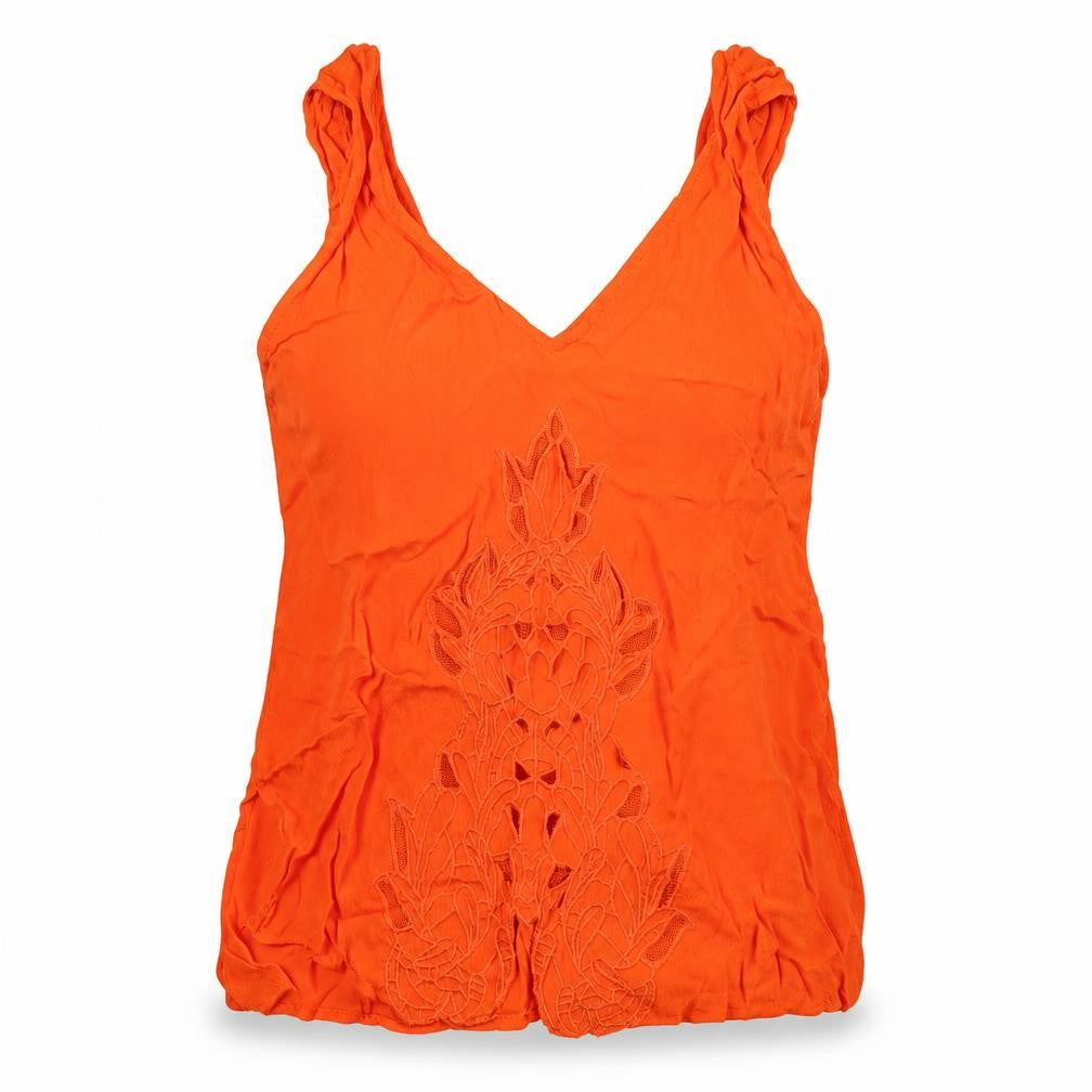 River Island Womens Orange   Basic Tank Size 10