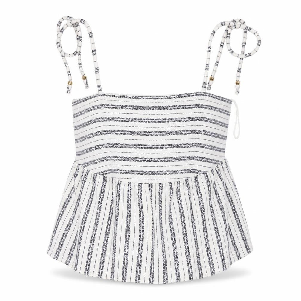 falmer heritage Womens White Striped  Basic Tank Size 10