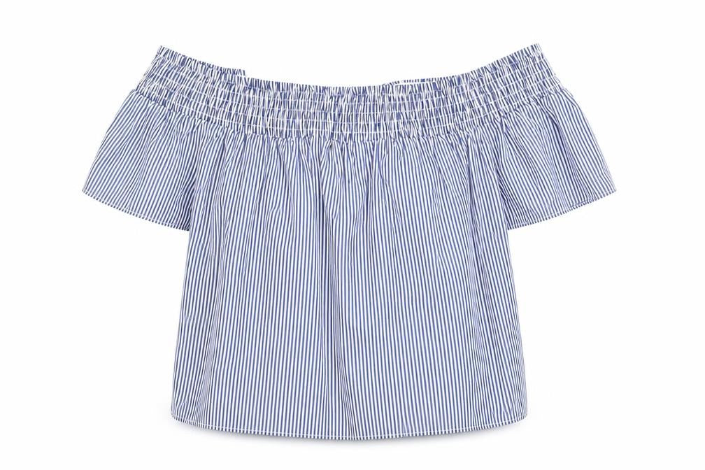 Dorothy Perkins Womens Blue Striped  Basic Blouse Size 12