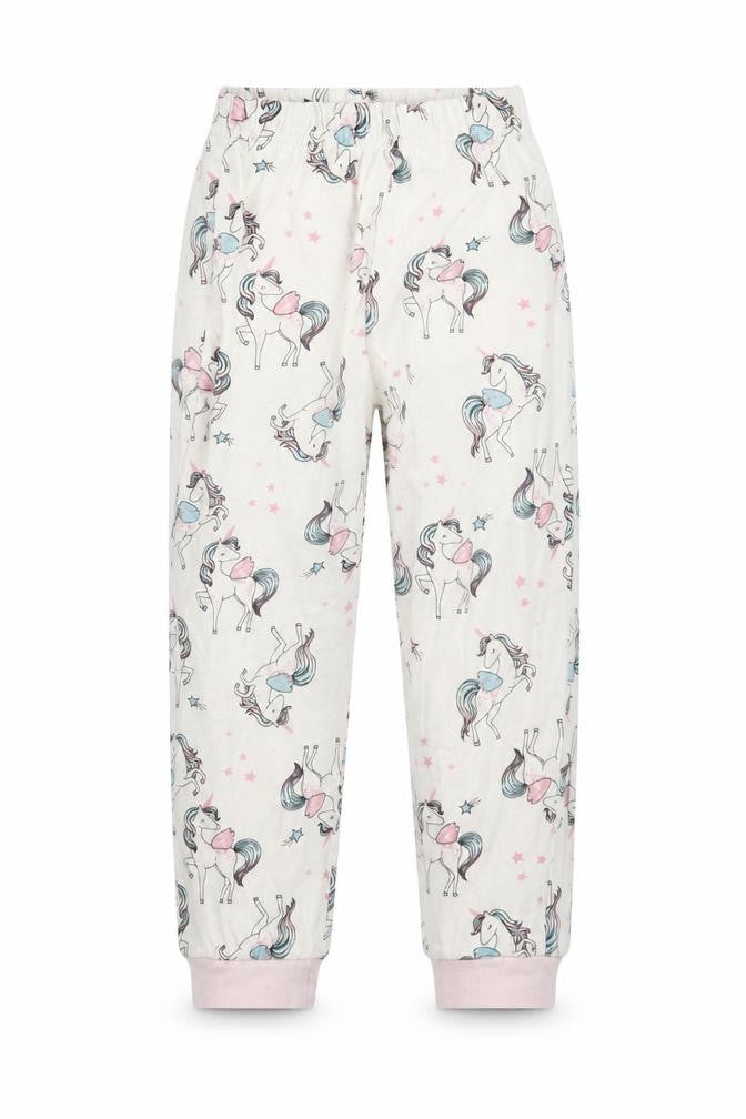 Matalan Girls White Geometric   Pyjama Pants Size 3-4 Years