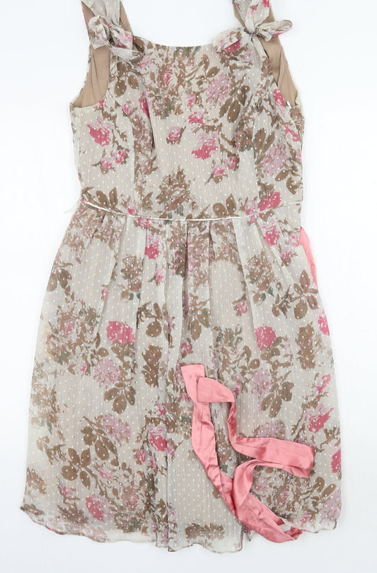 TFNC Womens Beige Floral  A-Line  Size 2