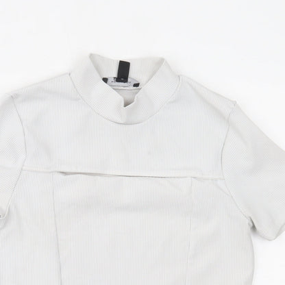 Preloved New Look Womens White   Basic Blouse Size 12 - Detail