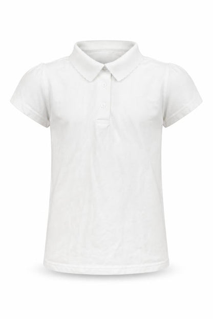 Georgre Girls White   Basic Polo Size 13-14 Years