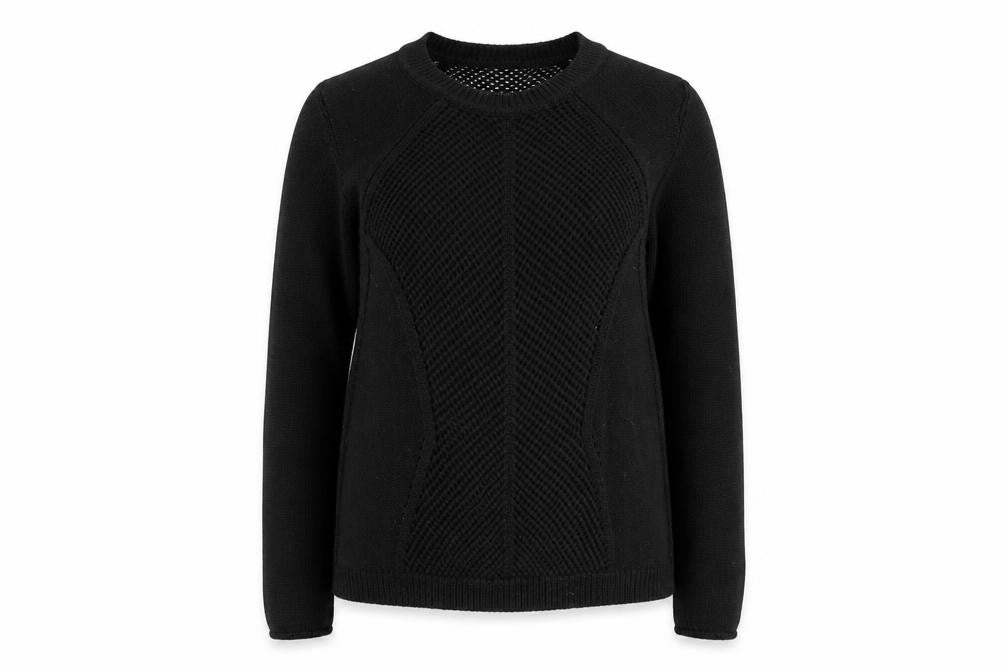 Sheego Womens Black   Pullover Jumper Size 14