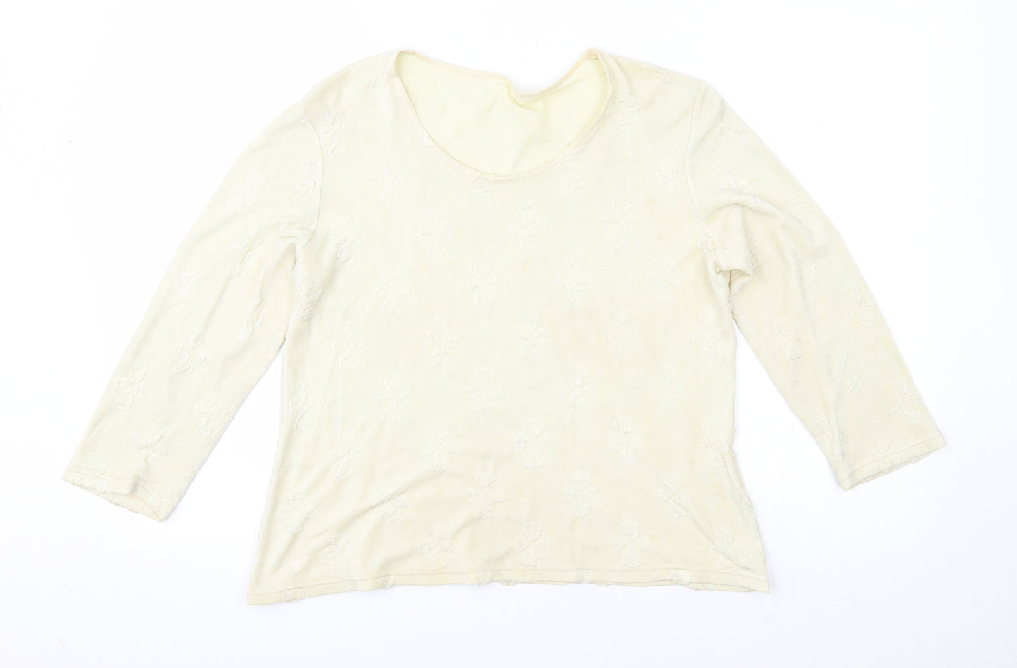 Preworn Womens Yellow   Basic Blouse Size 12