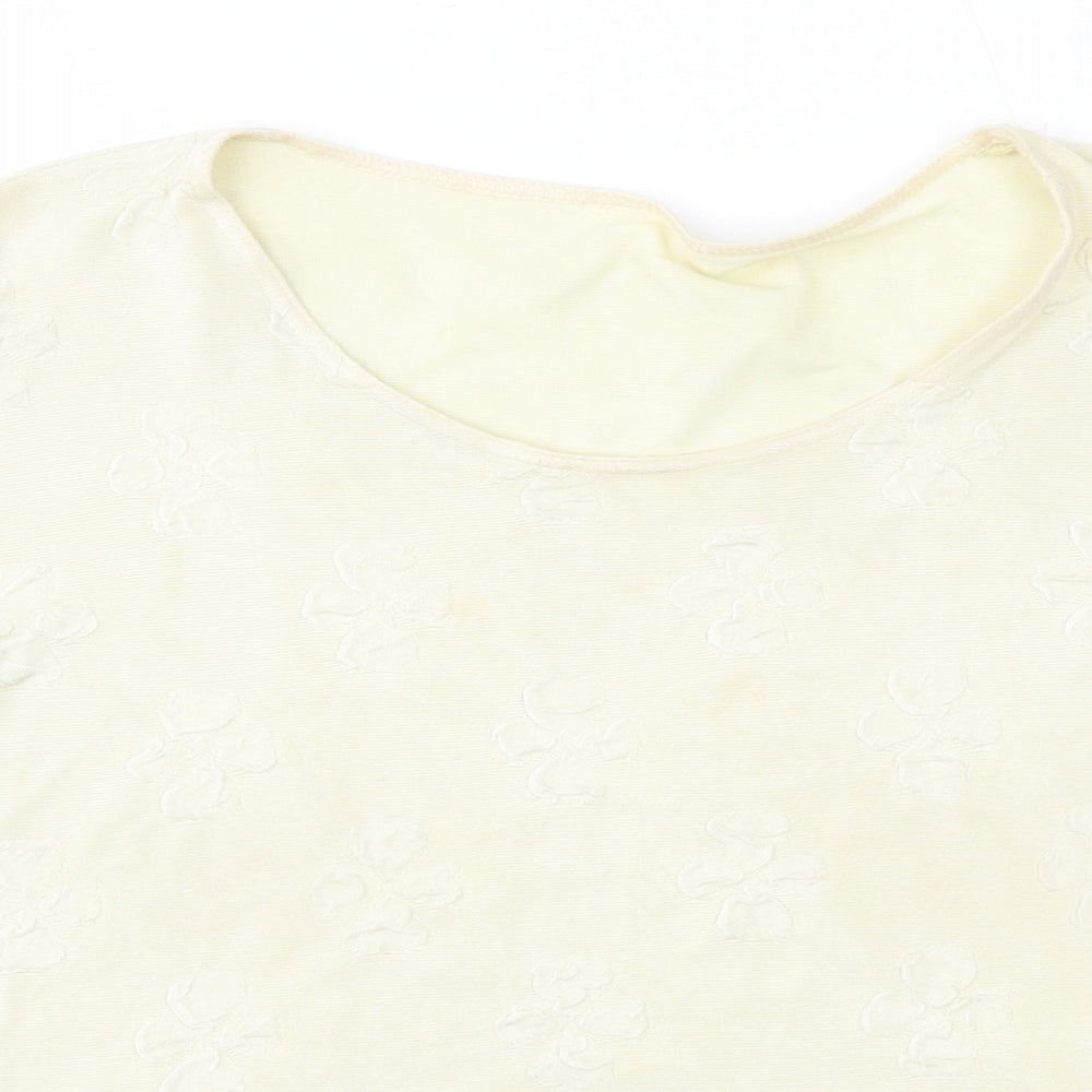Preworn Womens Yellow   Basic Blouse Size 12