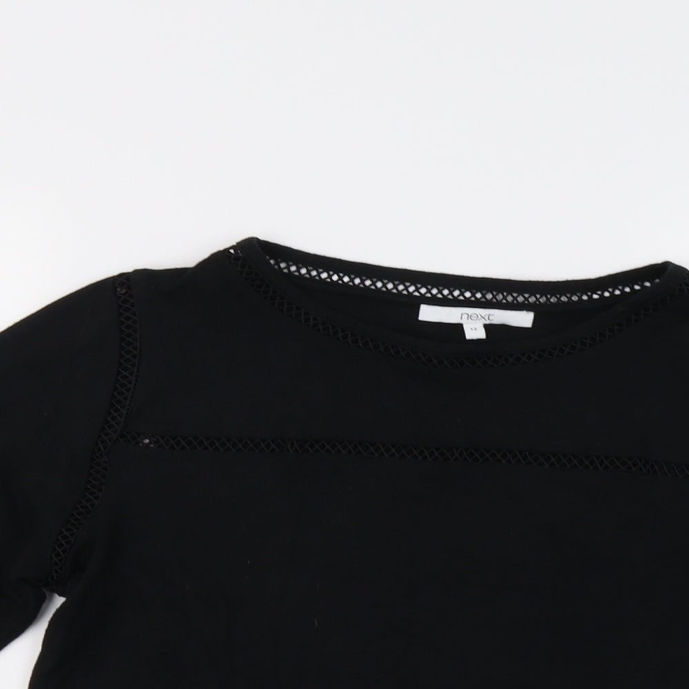 NEXT Womens Black   Henley Jumper Size 12