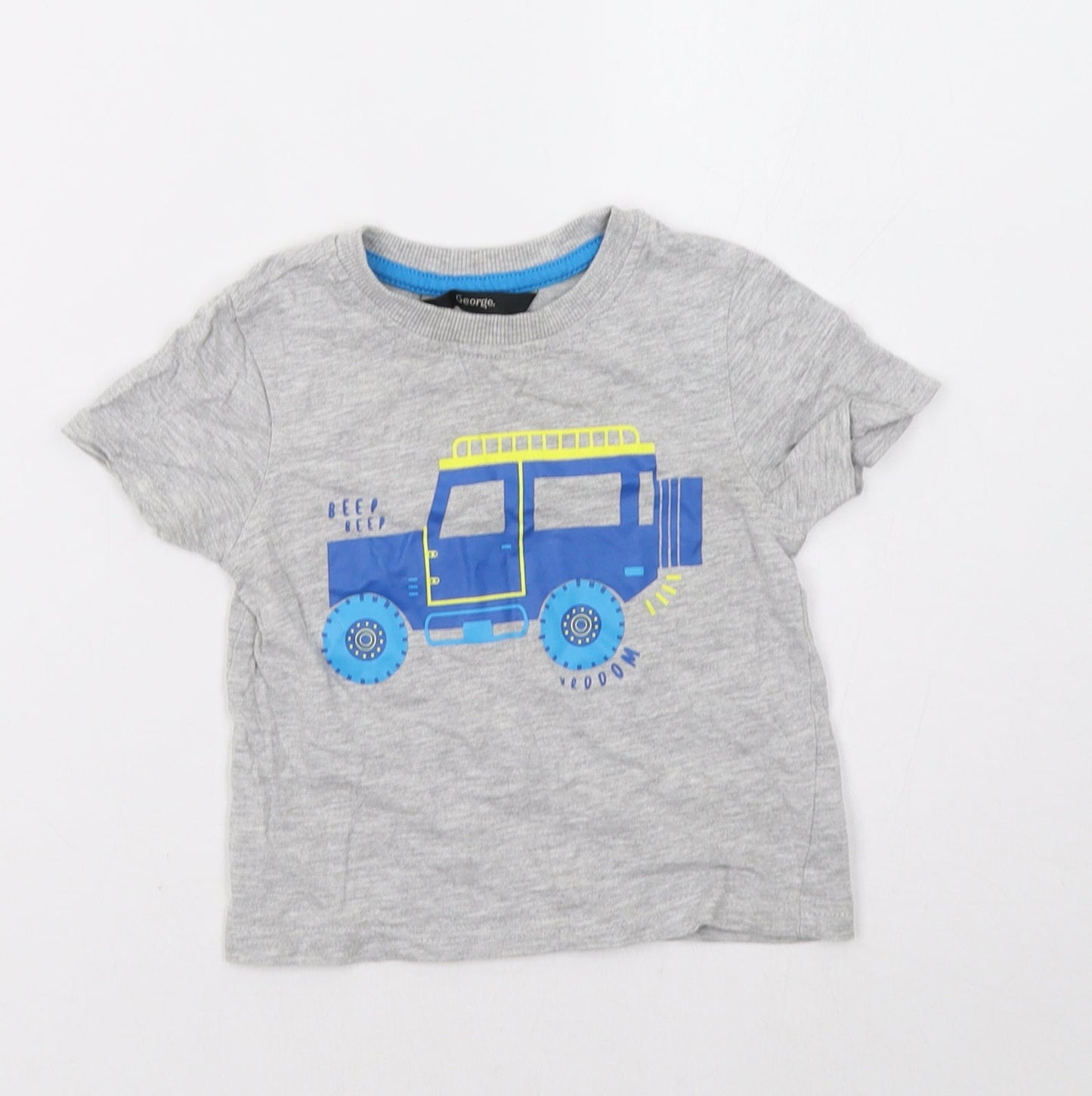 George Baby Grey   Basic Polo Size 12-18 Months  - Truck