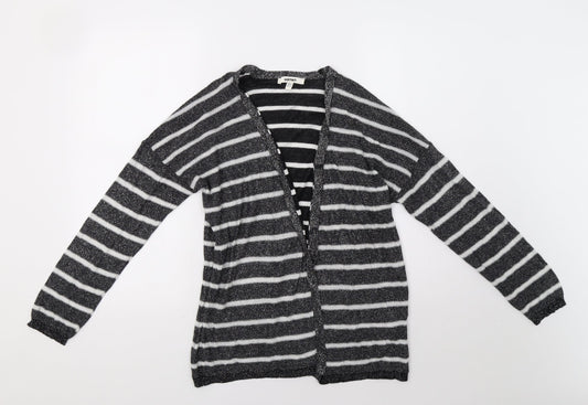 Koton Womens Black Striped  Cardigan Jumper Size M