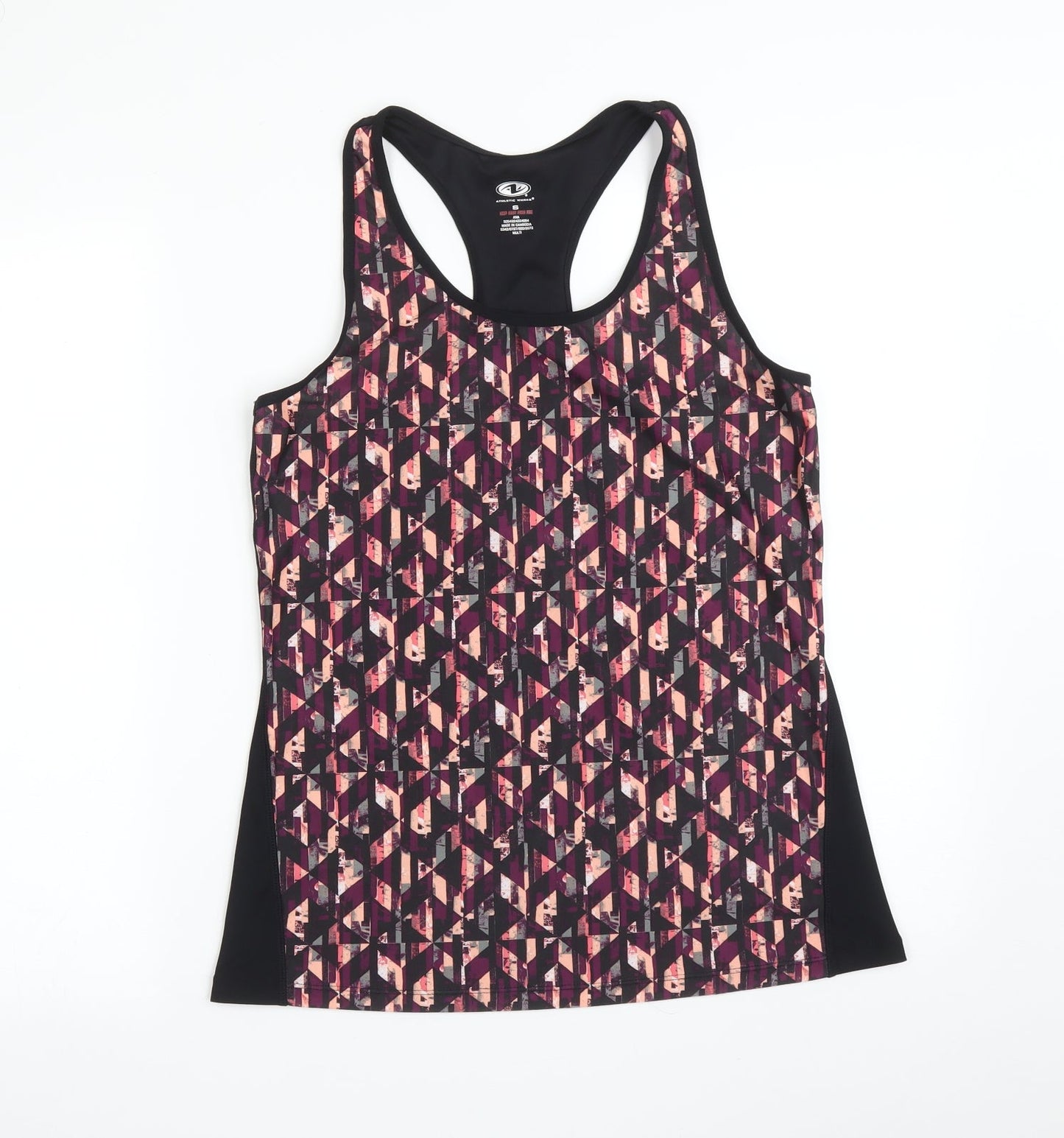 Athletic Works Womens Multicoloured Geometric  Basic Tank Size S