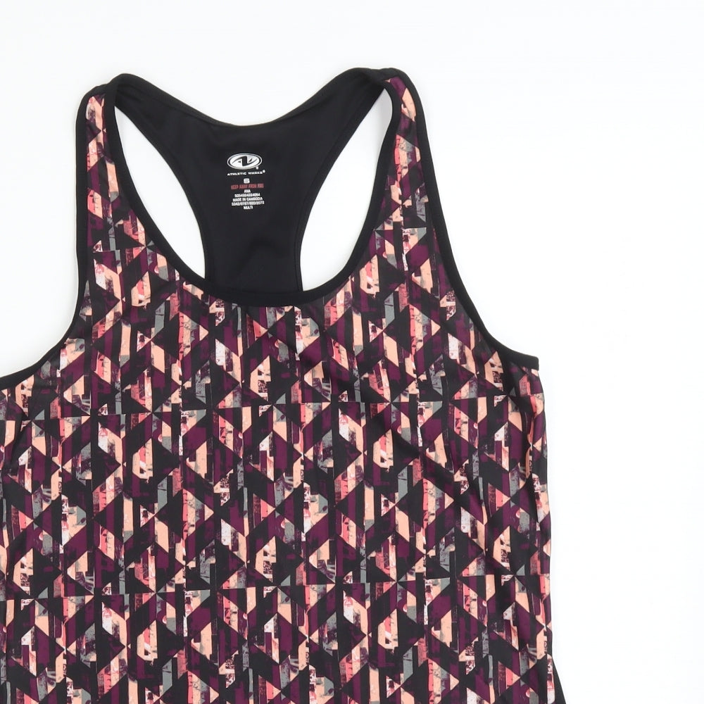 Athletic Works Womens Multicoloured Geometric  Basic Tank Size S