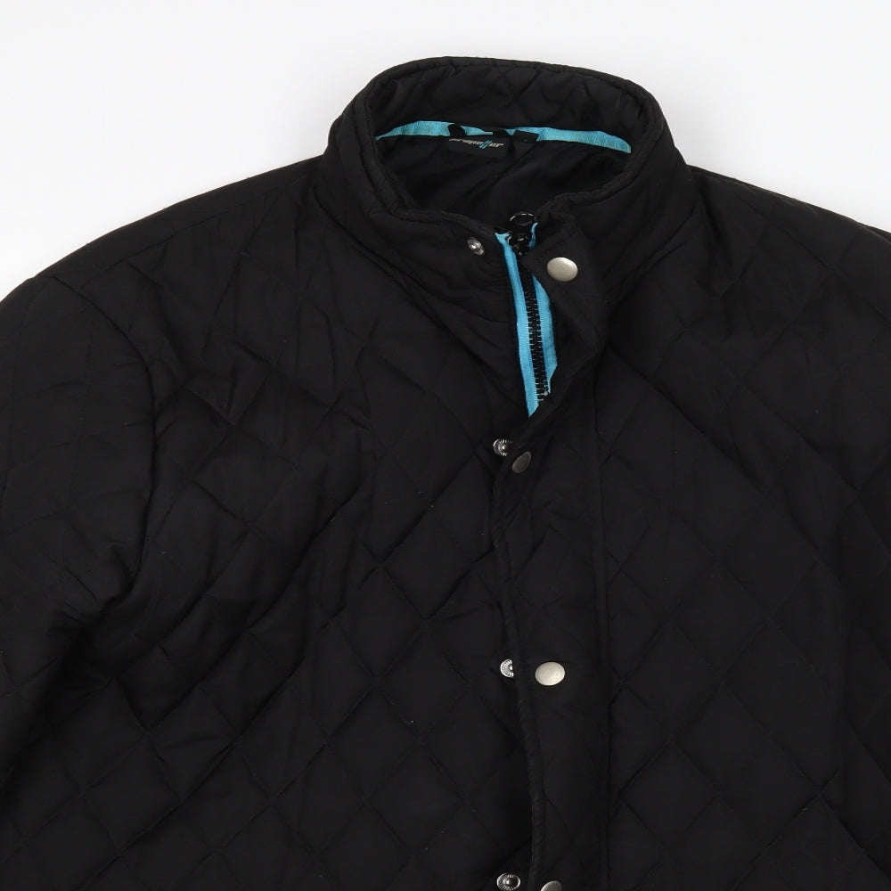 Propeller Womens Black   Quilted Coat Size M