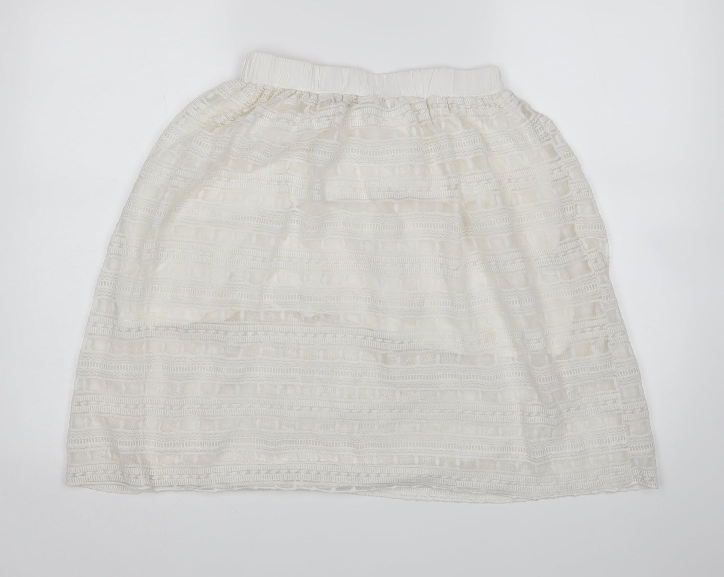 JCL Womens White   A-Line Skirt Size M