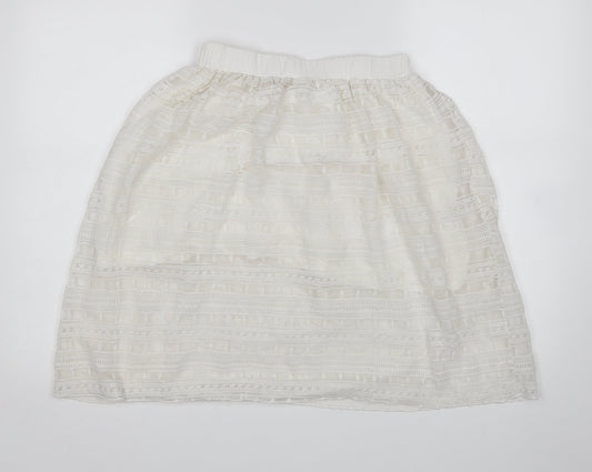 JCL Womens White   A-Line Skirt Size M