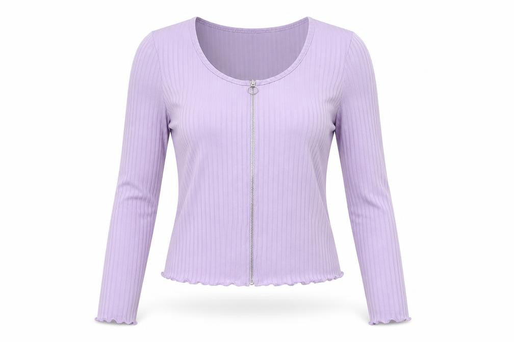 New Look Womens Purple   Full Zip Jumper Size 10