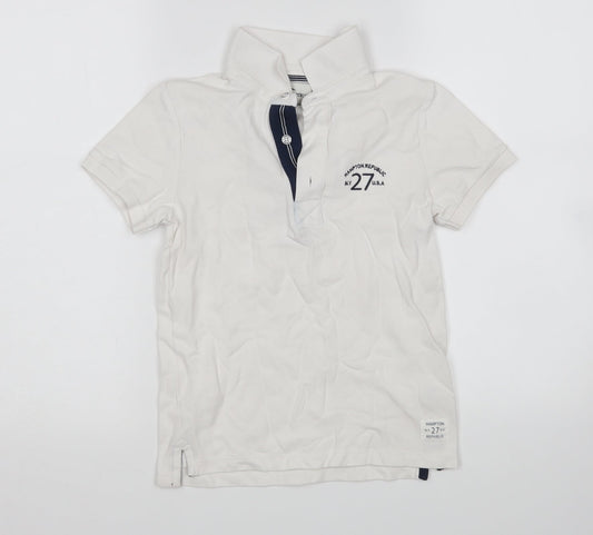 Hampton Republic Boys White   Basic Polo Size 9-10 Years