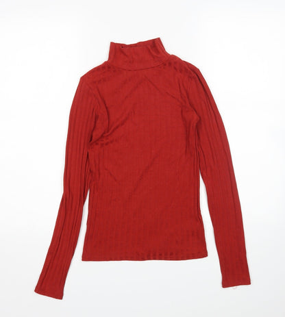 Preloved Topshop Womens Red   Pullover Jumper Size 6 - Front