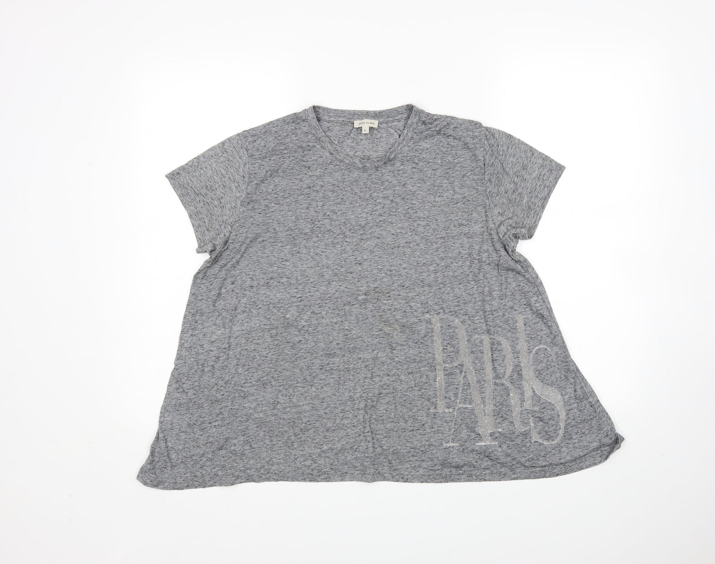River Island Womens Grey   Basic T-Shirt Size 6