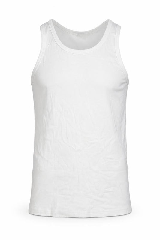 Preworn Mens White   Basic Tank Size M