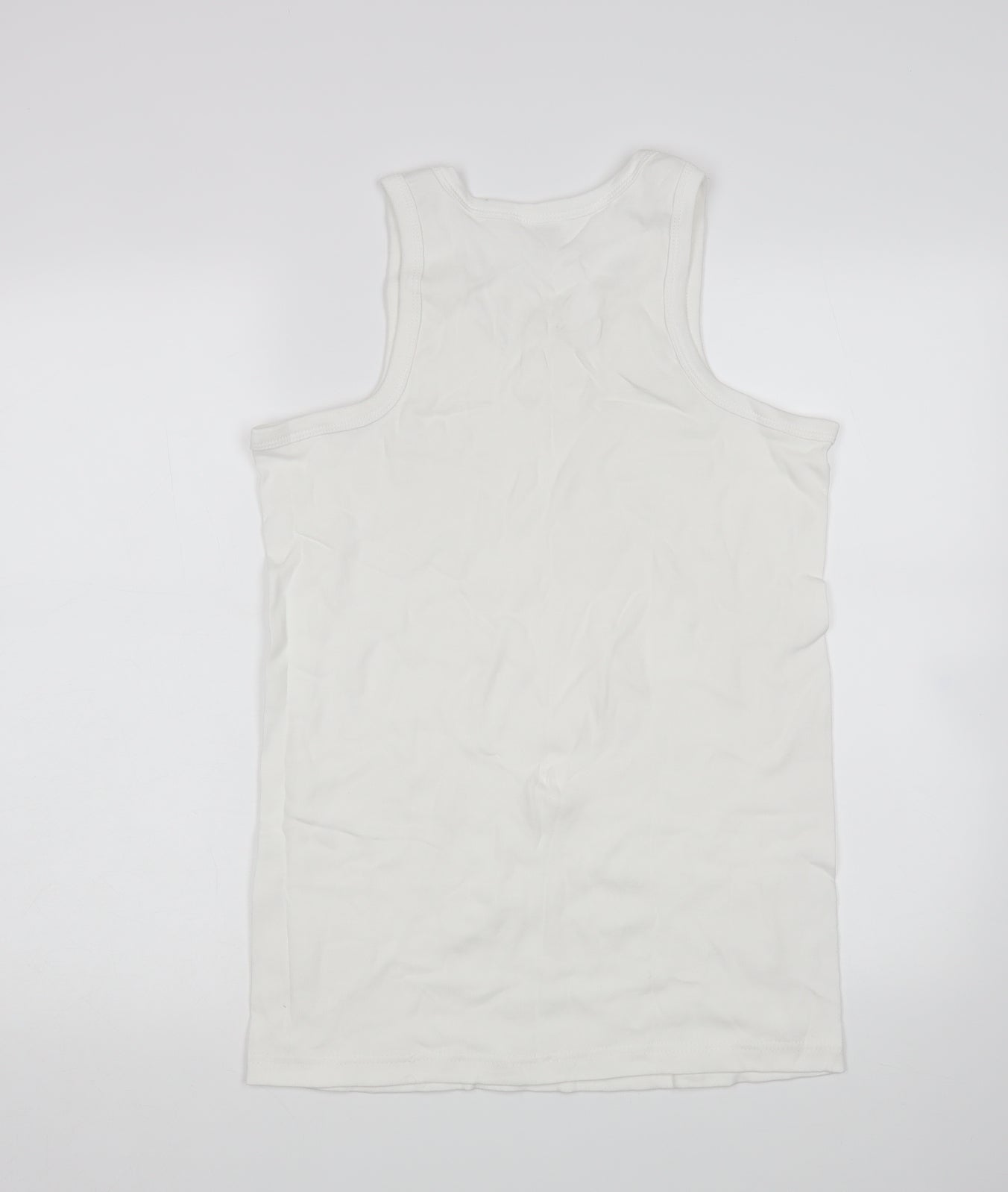 Preworn Mens White   Basic Tank Size M