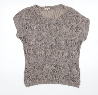 Preworn Womens Brown   Basic Blouse Size 8