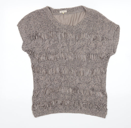 Preworn Womens Brown   Basic Blouse Size 8