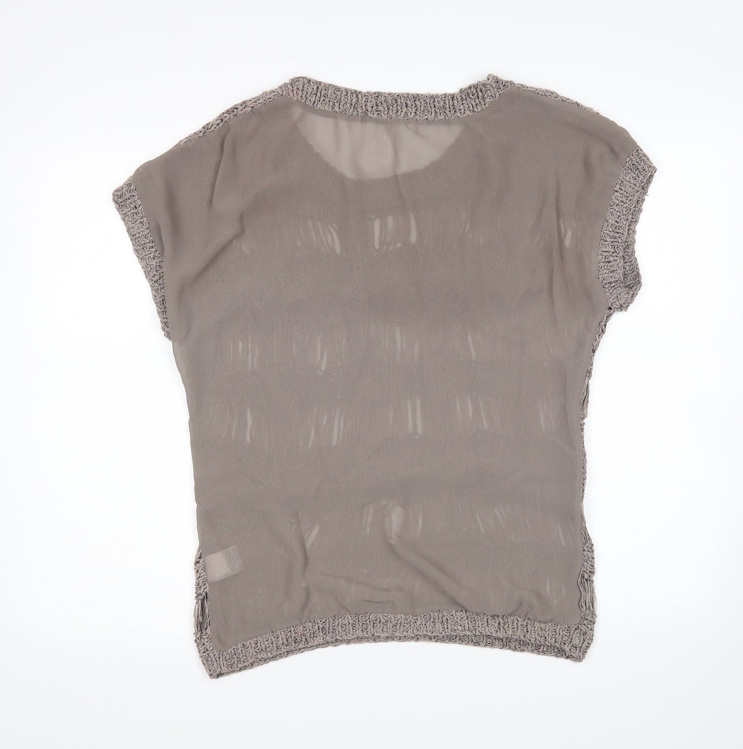 Preworn Womens Brown   Basic Blouse Size 8