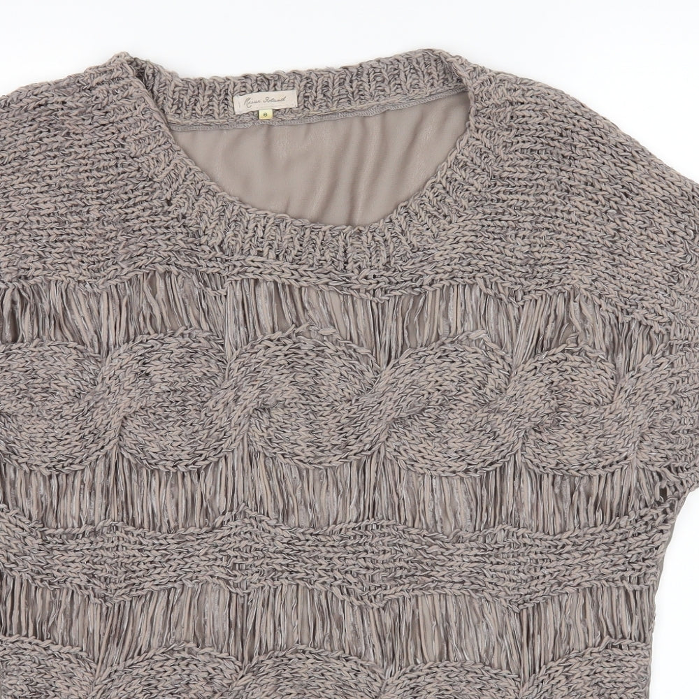 Preworn Womens Brown   Basic Blouse Size 8
