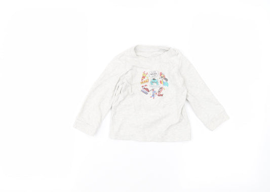 George Baby White   Basic T-Shirt Size 12-18 Months