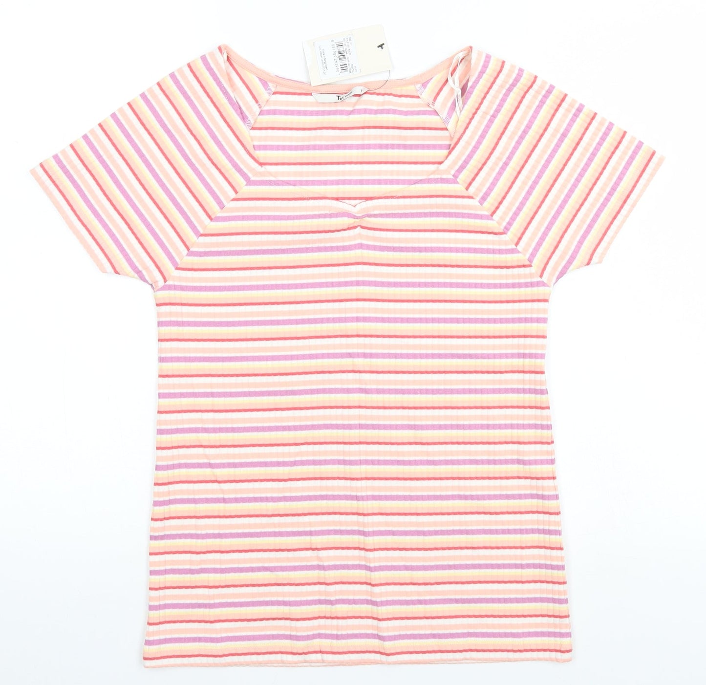 TU Womens Multicoloured Striped  Basic T-Shirt Size 12